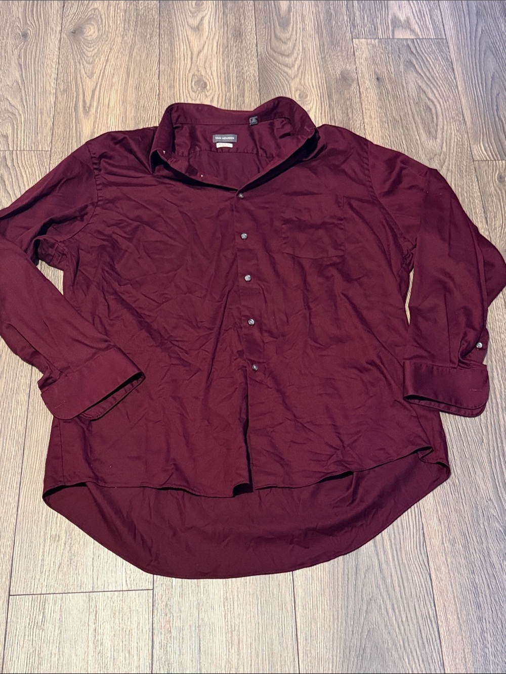 Van Heusen Men's Button-Down Shirt - Wine